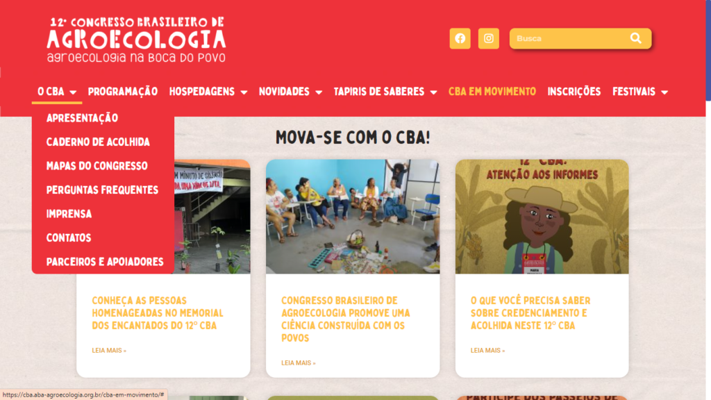 Página de notícias