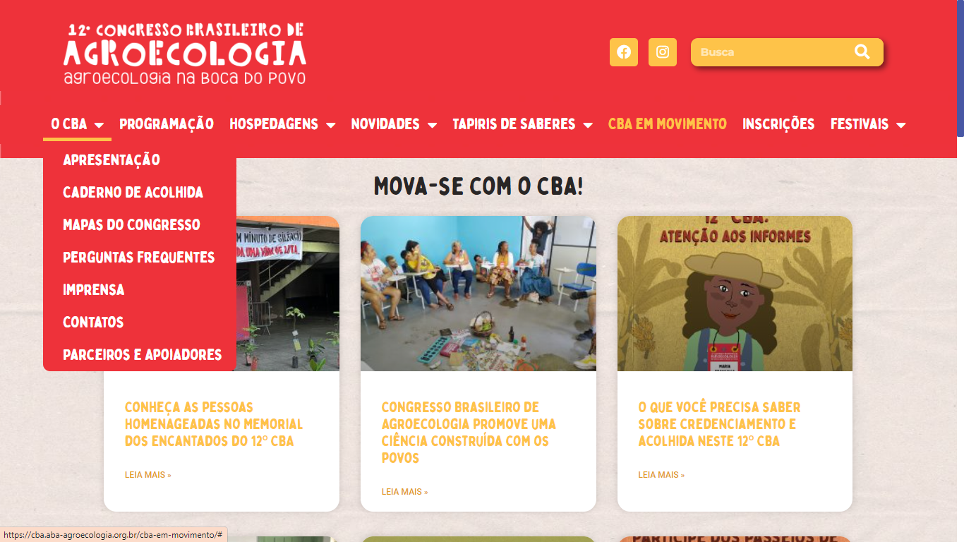 Página de notícias